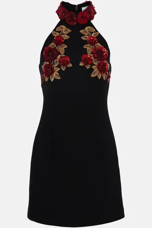 Rebecca Vallance Rosetta floral-appliquÃ© minidress