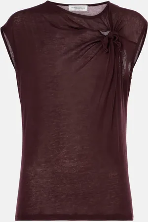Victoria Beckham Knotted mesh T-shirt