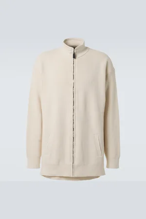 Balenciaga Logo cotton-blend zip-up cardigan