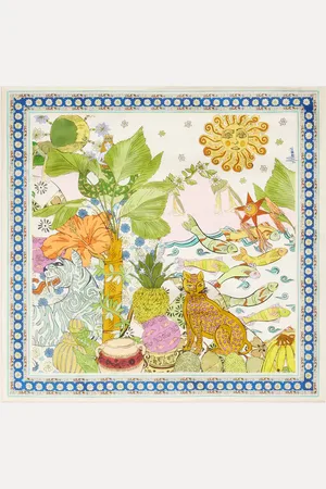 ALÉMAIS Hazel printed silk twill scarf