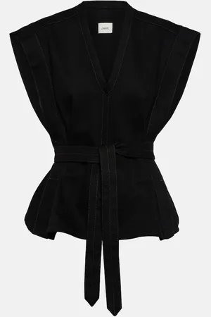 LEMAIRE Chasuble belted denim top