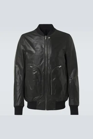 Rick Owens Bauhaus Flight leather bomber jacket