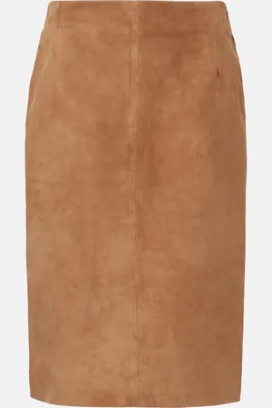 Nour Hammour Lady suede pencil skirt