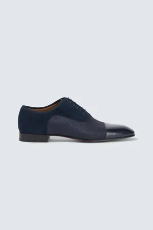Christian Louboutin Greggo leather-trimmed Oxford shoes