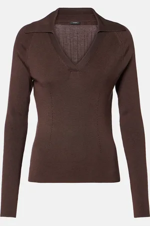 Joseph Ribbed-knit polo sweater