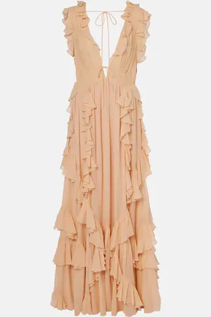 ULLA JOHNSON Florella ruffled silk maxi dress
