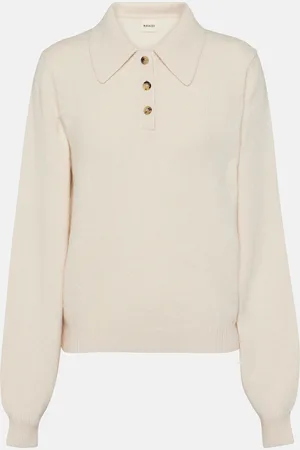 Khaite Joey cashmere-blend polo sweater
