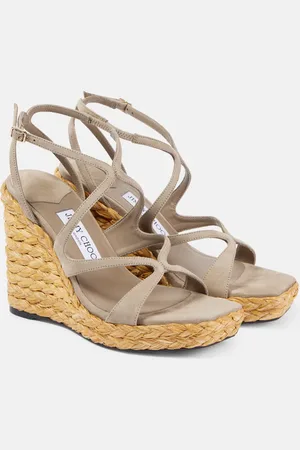 Jimmy Choo Ayla 110 suede espadrille wedges
