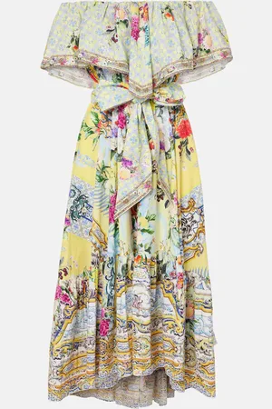 Camilla Flor FantÃ¡stica floral cotton midi dress