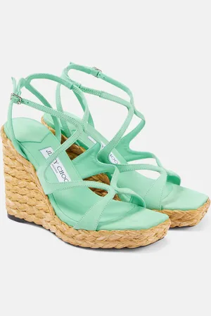 Jimmy Choo Ayla 110 suede espadrille wedges