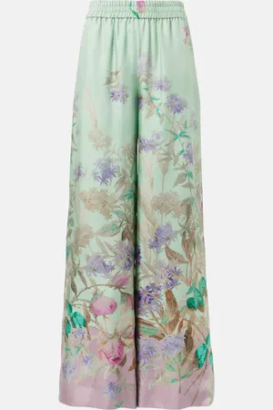 La DoubleJ Floral silk palazzo pants
