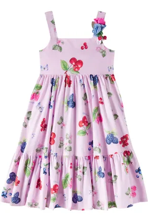 MONNALISA Printed cotton poplin dress