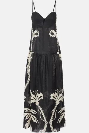 JOHANNA ORTIZ Printed linen maxi dress