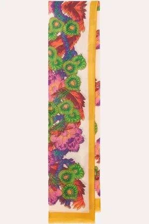 Etro Logo floral twill scarf