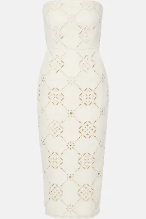 VERONICA BEARD Nettia embroidered cotton midi dress
