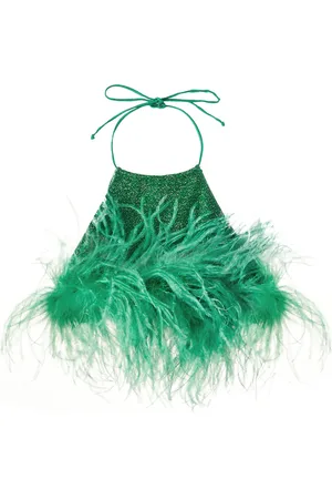 Oseree LumiÃ¨re Plumage halterneck top