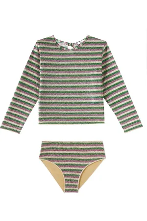 Oseree Lolita rashguard top and bikini bottoms set