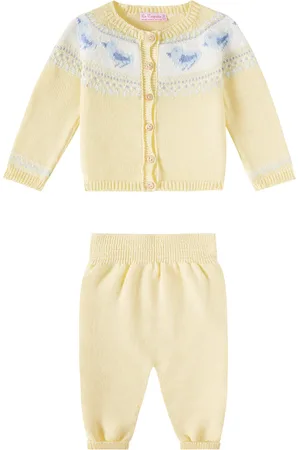 La Coqueta Baby Isa cotton cardigan and pants set