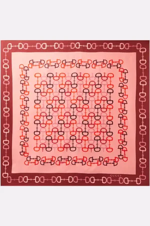 Gucci Horsebit silk twill scarf