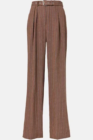 DRIES VAN NOTEN Linen-blend wide-leg pants