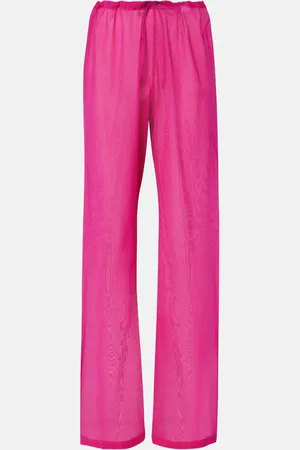 DRIES VAN NOTEN High-rise silk-blend wide-leg pants