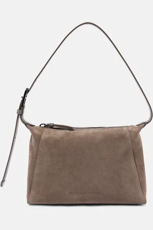 Brunello Cucinelli Duo Small suede shoulder bag