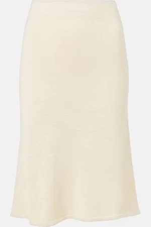 The Row Jesto knitted silk-blend midi skirt
