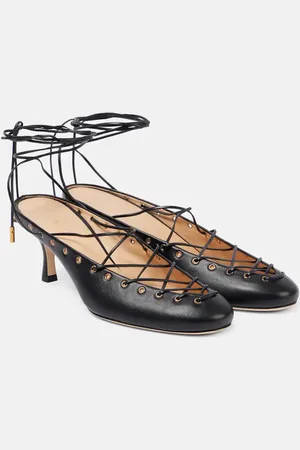 Chloé Ghillies leather lace-up pumps