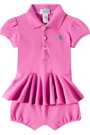 Ralph Lauren Baby peplum cotton playsuit