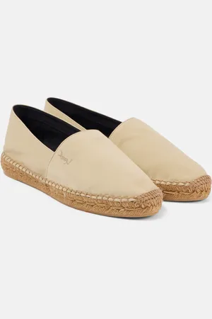Saint Laurent Cassandre cotton gabardine espadrilles