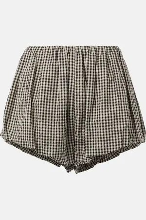 POSSE Aurelia gingham cotton shorts