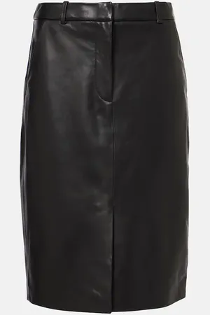VERONICA BEARD Maxine high-rise leather pencil skirt