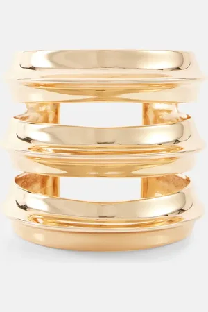 Self-Portrait 18kt -plated cuff bracelet