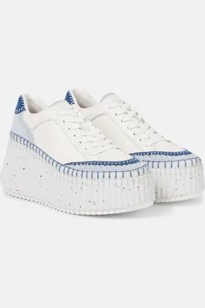 Chloé Name suede wedge sneakers