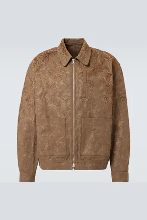 DRIES VAN NOTEN Floral lamÃ© cotton blouson