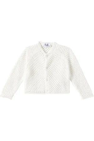 Il gufo Baby open-knit cotton cardigan