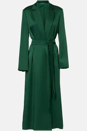 Max Mara Giselda satin wrap coat