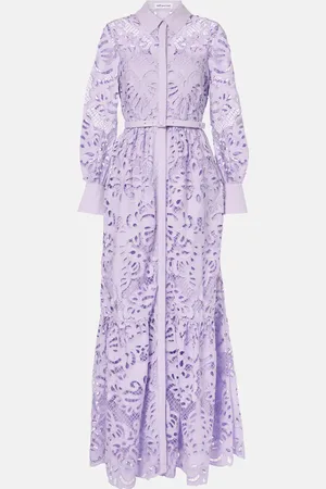 Self-Portrait Cotton lace maxi dress