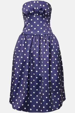 Self-Portrait Polka-dot strapless cocktail dress