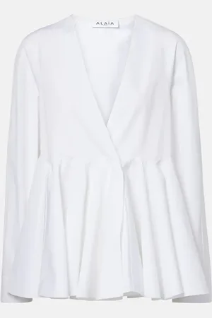 Alaïa Flare cotton blouse