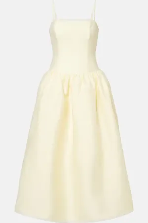 Self-Portrait Taffeta midi dress