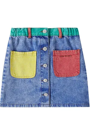 Bobo Choses Colorblock denim skirt