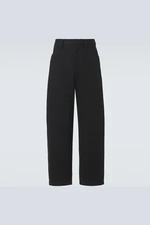 LEMAIRE Cotton drill barrel-leg pants