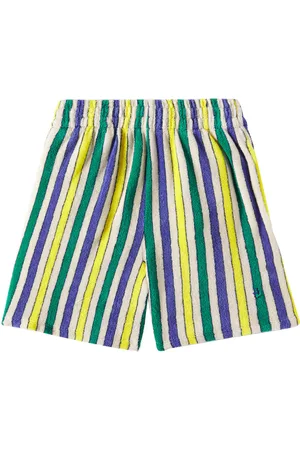 Bobo Choses Striped cotton terry shorts