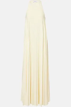 Sportmax Verdier pleated halterneck maxi dress