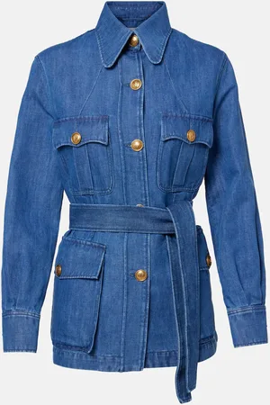 VALENTINO Belted denim jacket