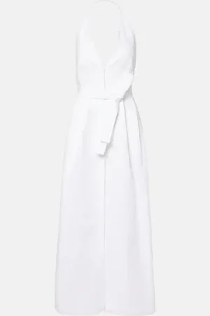 Max Mara Cotton-blend gabardine maxi dress