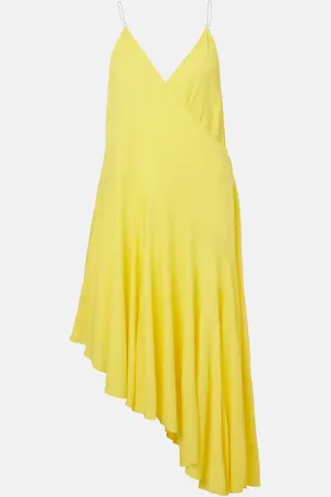 Alaïa Asymmetric jersey slip dress