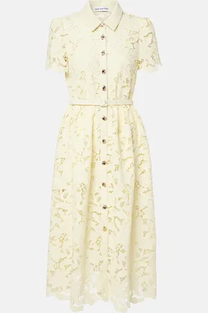 Self-Portrait Lace-trimmed midi dress