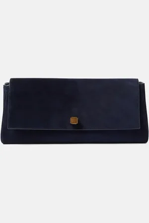 Khaite Audrey suede clutch